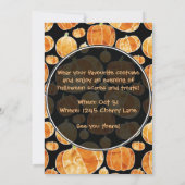 Halloween pompoen patroon dubbelzijdige uitnodigin kaart (Achterkant)