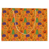Halloween Pompoen Patroon Groot Cadeauzakje (Achterkant)