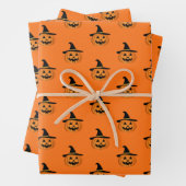 Halloween Pompoen Patroon Sinaasappel Wrapping Pap Inpakpapier Vel (In situ)