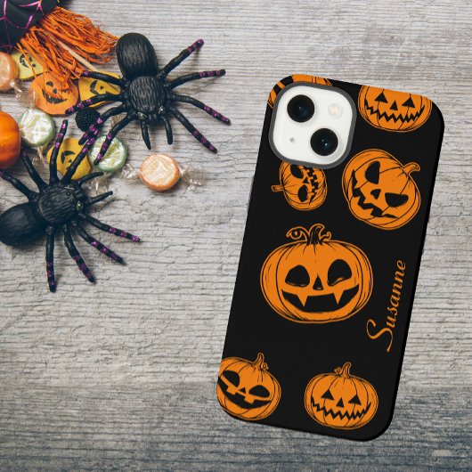 Halloween Pompoen Patroon Telefoon 15 Hoesje iPhone 15 Case