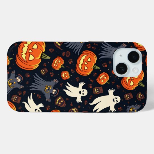 Halloween Pompoen Patroon Telefoon Case (Achterkant (horizontaal))
