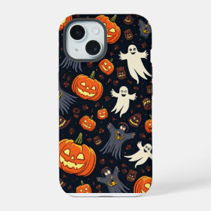 Halloween Pompoen Patroon Telefoon Case iPhone 15 Case