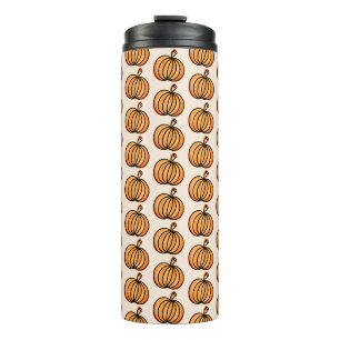 Halloween pompoen patroon thermosbeker