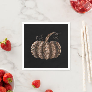 Halloween Pompoen Plaid Leopard Fall Thanksgiving Servet