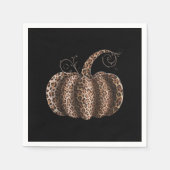 Halloween Pompoen Plaid Leopard Fall Thanksgiving Servet (Voorkant)