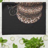 Halloween Pompoen Plaid Leopard Fall Thanksgiving Theedoek (Gevouwen)