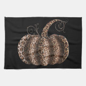 Halloween Pompoen Plaid Leopard Fall Thanksgiving Theedoek (Horizontaal)