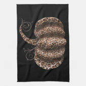 Halloween Pompoen Plaid Leopard Fall Thanksgiving Theedoek (Verticaal)