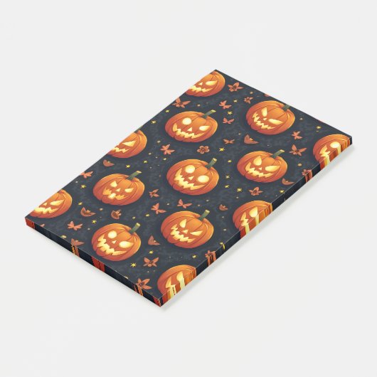 Halloween pompoen post-it® notes (Schuin)