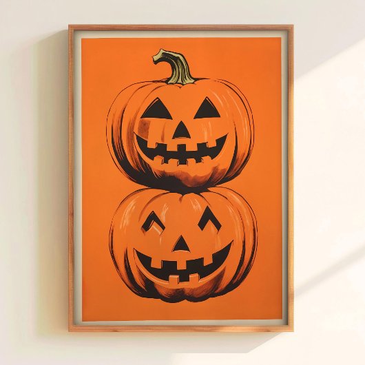 Halloween Pompoen Poster Oogst Pompoen Poster