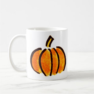 Halloween Pompoen Potlood Tekening, Pompoenen Koffiemok