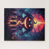 Halloween pompoen puzzel legpuzzel (Horizontaal)