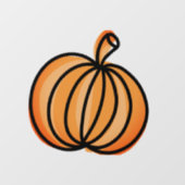 Halloween Pompoen Raamsticker (Vel)