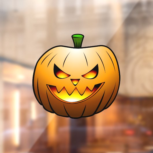 Halloween Pompoen Raamsticker (Vel 2)