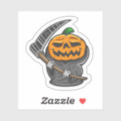 Halloween pompoen Reaper sticker (Vel)