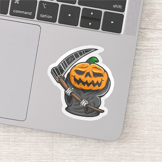 Halloween pompoen Reaper sticker (Detail)
