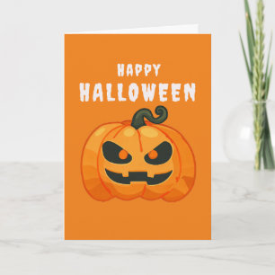 Halloween Pompoen retro sinaasappel Kaart