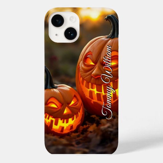 Halloween pompoen retro-stijl Case-Mate iPhone case (Achterkant)