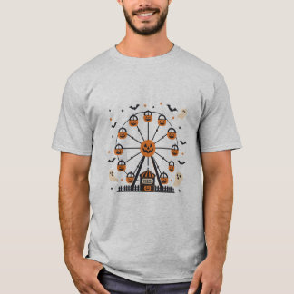 Halloween Pompoen Reuzenrad T-shirt