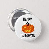 Halloween Pompoen Ronde Button 5,7 Cm (Voorkant /achterkant)