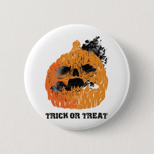 Halloween pompoen ronde button 5,7 cm (Voorkant)