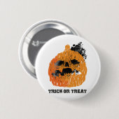 Halloween pompoen ronde button 5,7 cm (Voorkant /achterkant)