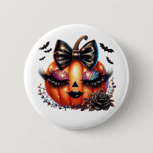 Halloween Pompoen  Ronde Button 5,7 Cm