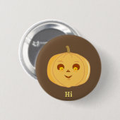 Halloween Pompoen Ronde Button 5,7 Cm (Voorkant /achterkant)