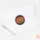 Halloween pompoen ronde sticker (Envelop)