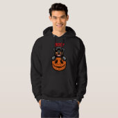 Halloween Pompoen Rottweiler Hoodie (Voorkant volledig)