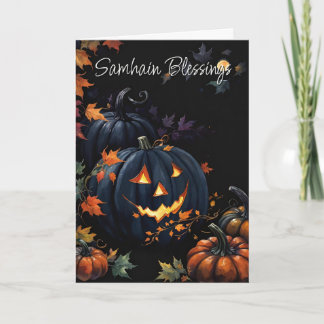 Halloween Pompoen Samhain Night Pagan Blessings Kaart