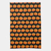 Halloween Pompoen Schattige Patroon Oranje Herfst Theedoek (Verticaal)
