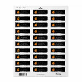 Halloween pompoen Schattigee grillige uitnodiging Etiket (Full Sheet)