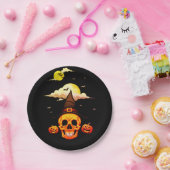 Halloween pompoen Schedel Papieren Bordje (Feest)