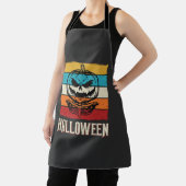 Halloween Pompoen Schedel Retro Vintage Schort (Insitu)