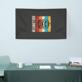 Halloween Pompoen Schedel Retro Vintage Spandoek (Beurs)