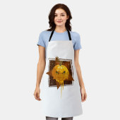 Halloween pompoen schort (Gedragen)