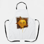 Halloween pompoen schort (Voorkant)