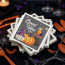 Halloween-pompoen-servetten met alleen goede vibra