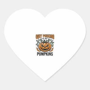 Halloween Pompoen Shirt Vintage Gravure Grap_1 Hart Sticker