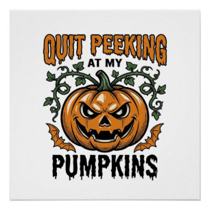 Halloween Pompoen Shirt Vintage Gravure Grap_1 Perfect Poster