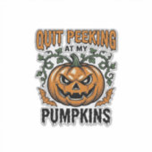 Halloween Pompoen Shirt Vintage Gravure Grap_1 Sticker (Voorkant)