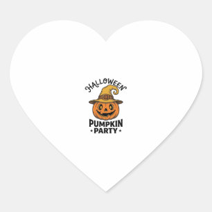 Halloween Pompoen Shirt Vintage Heksenhoed Leuk_1 Hart Sticker