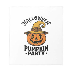 Halloween Pompoen Shirt Vintage Heksenhoed Leuk_1 Notitieblok