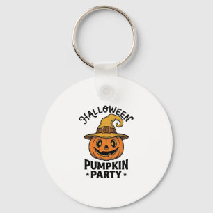 Halloween Pompoen Shirt Vintage Heksenhoed Leuk_1 Sleutelhanger