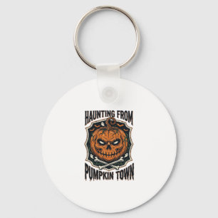 Halloween Pompoen Shirt Vintage Jack O Lantern Tow Sleutelhanger