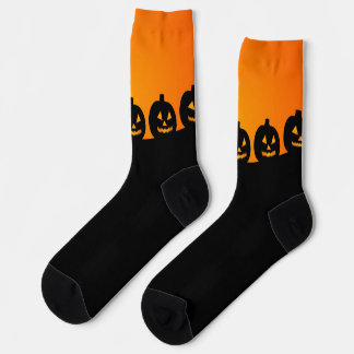 Halloween Pompoen Silhouet Sokken