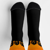 Halloween Pompoen Silhouet Sokken (Top)