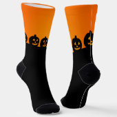 Halloween Pompoen Silhouet Sokken (Gebogen)