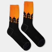 Halloween Pompoen Silhouet Sokken (Rechts)